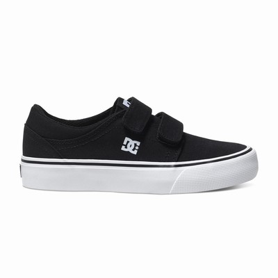 DC Trase V Kid's Black/White Sneakers Australia Online ZPT-618